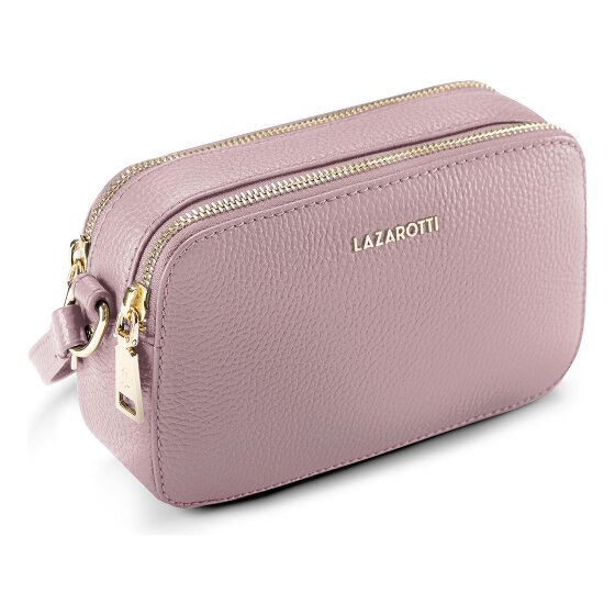 Lazarotti Bologna Leather Sac à bandoulière Camera-Bag en cuir double zip 18 cm