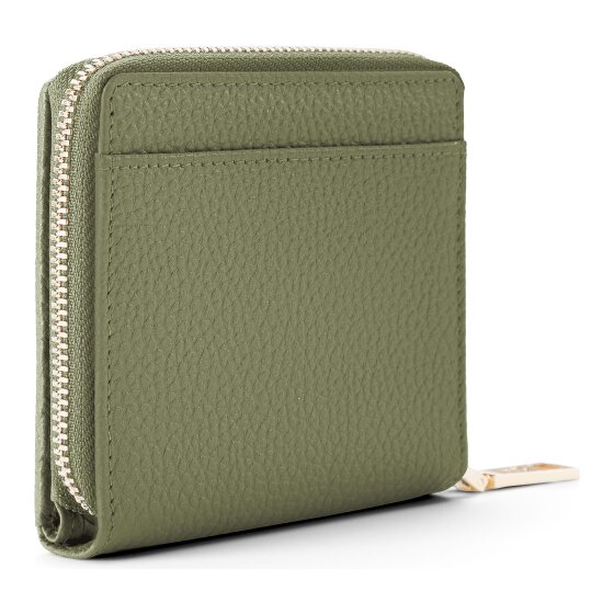 Lazarotti Porte-monnaie « Bologna » en cuir, taille moyenne, fermeture à glissière sur tout le pourtour, 10 cm