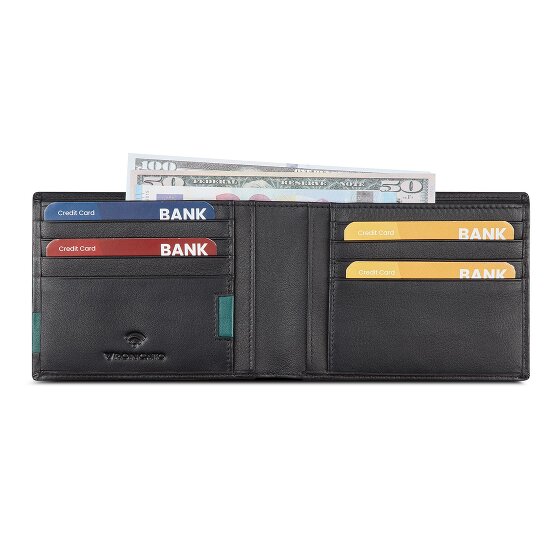 Roncato Monaco Porte-monnaie Protection RFID Cuir 12 cm