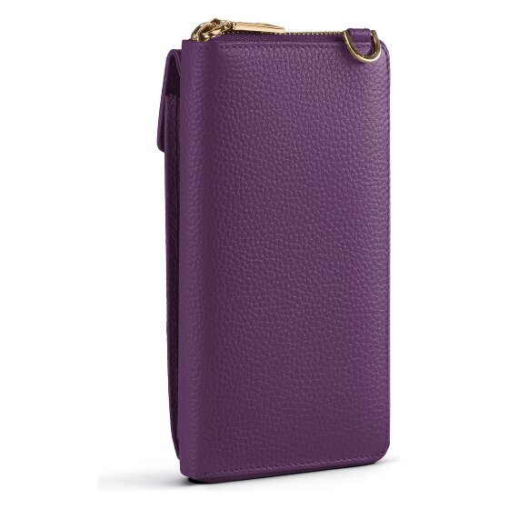 Lazarotti Bologna Leather Zip-Around Porte-monnaie Porte-téléphone en cuir 19 cm