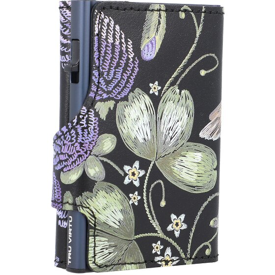 Tru Virtu Click & Slide Porte-cartes de crédit RFID en cuir 6,5 cm