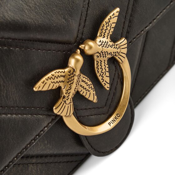 PINKO Love One Mini Sac à bandoulière Cuir véritable 21 cm