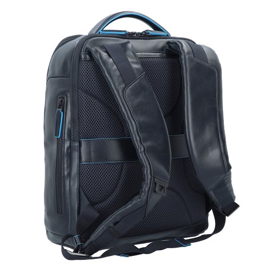 Piquadro Blue Square Revamp Sac à dos professionnel Cuir véritable 37 cm Compartiment ordinateur
