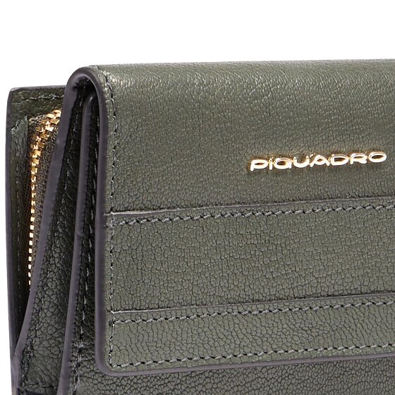 Piquadro Patricia Porte-monnaie Protection RFID Cuir véritable 9 cm