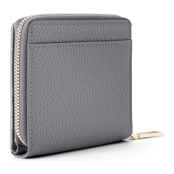 Lazarotti Porte-monnaie « Bologna » en cuir, taille moyenne, fermeture à glissière sur tout le pourtour, 10 cm
