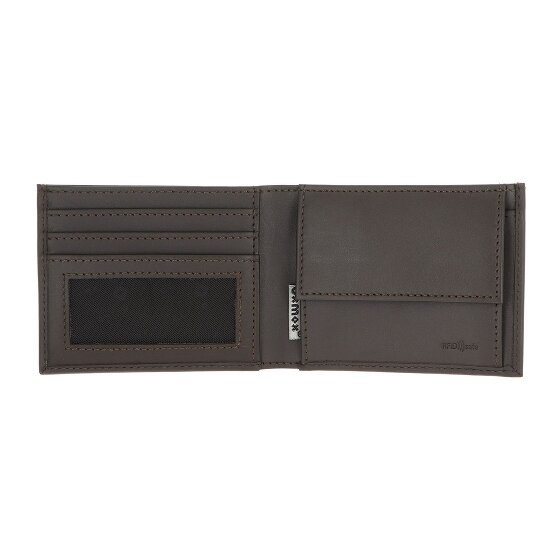 oxmox Leather Porte-monnaie Protection RFID Cuir véritable 11 cm