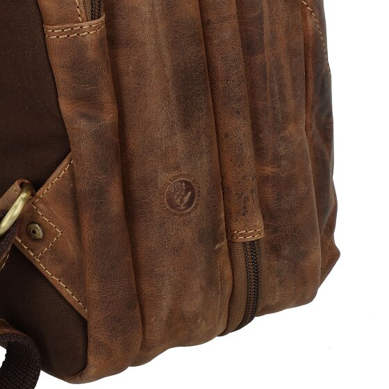 Greenburry Sac à dos de voyage Vintage en cuir, 48 cm, compartiment pour ordinateur portable