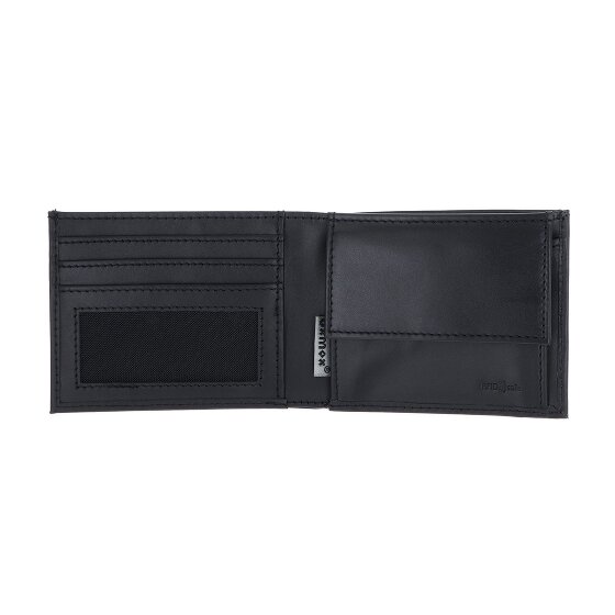 oxmox Leather Porte-monnaie Protection RFID Cuir véritable 11 cm