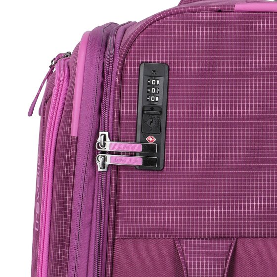 Travelite Corsiica 4 roulettes Trolley M 67 cm avec soufflet d'extension