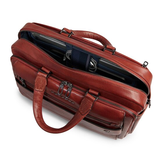 Piquadro Solm Attaché-case Cuir véritable 42 cm Compartiment ordinateur