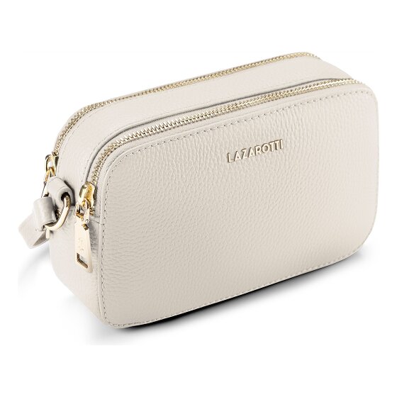 Lazarotti Bologna Leather Sac à bandoulière Camera-Bag en cuir double zip 18 cm