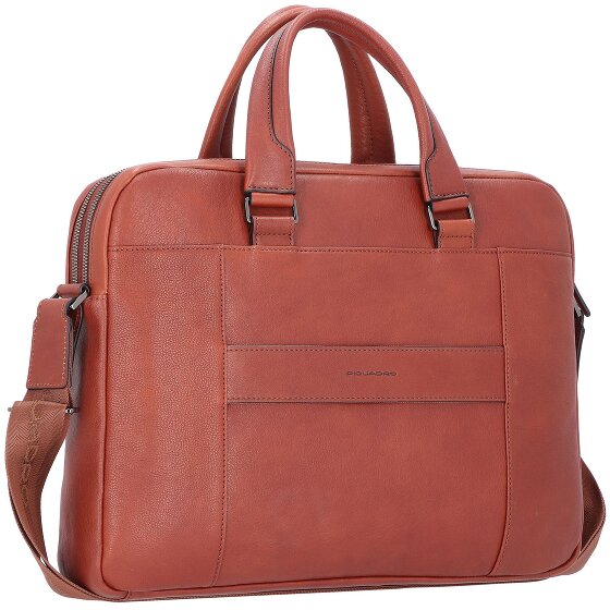 Piquadro Black Square Attaché-case Cuir véritable 40 cm Compartiment ordinateur
