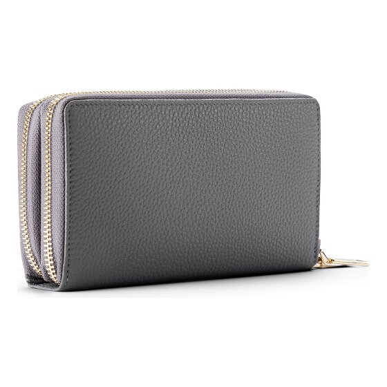 Lazarotti Bologna Leather XL Double Zip-Around Porte-monnaie RFID Cuir 20 cm