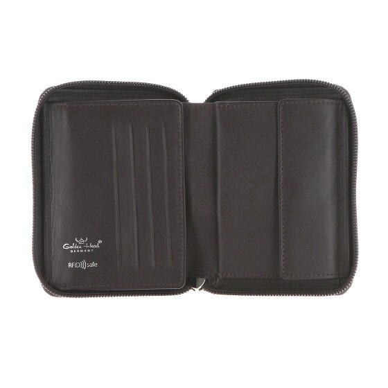 Golden Head Polo Porte-monnaie Protection RFID Cuir véritable 12.5 cm
