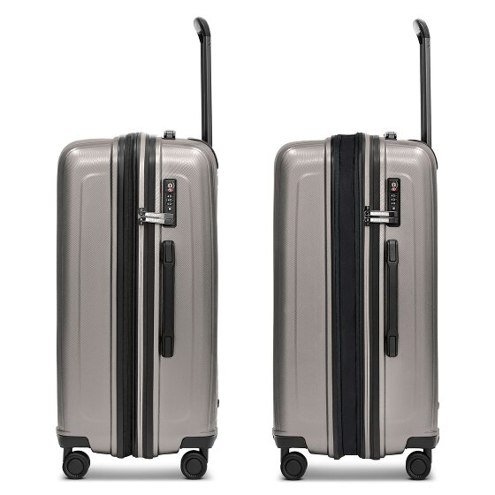 Redolz Essentials 14 4 roulettes Set de valises 3 pièces avec soufflet d'extension