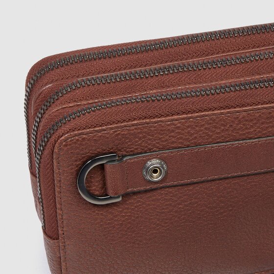 Piquadro Cronus Trousse de toilette Cuir véritable 19.5 cm