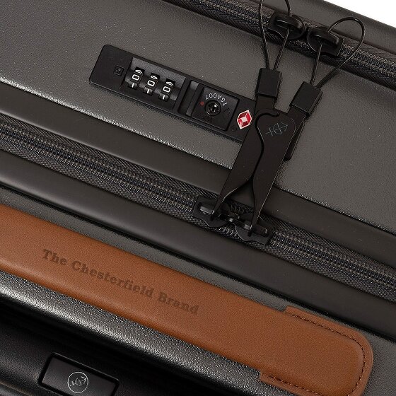 The Chesterfield Brand Zuna 4 roulettes Trolley de cabine S 55 cm Compartiment pour ordinateur portable