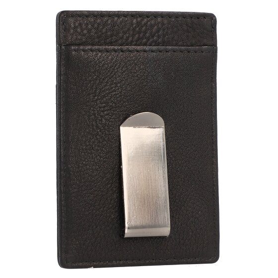 Police PT150-08536 Porte-cartes de crédit en cuir 7 cm avec pince à billets