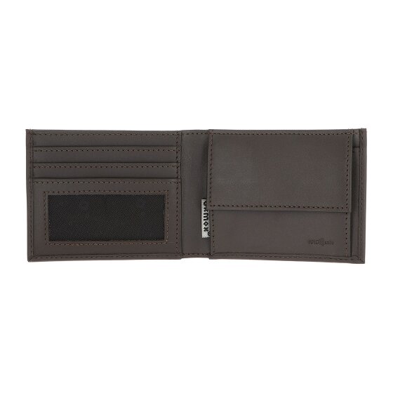 oxmox Leather Porte-monnaie Protection RFID Cuir véritable 11 cm