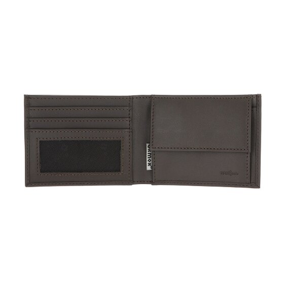 oxmox Leather Porte-monnaie Protection RFID Cuir véritable 11 cm