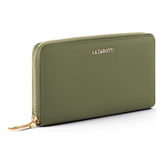 Lazarotti Bologna Leather XL Porte-monnaie zip-around en cuir 19 cm