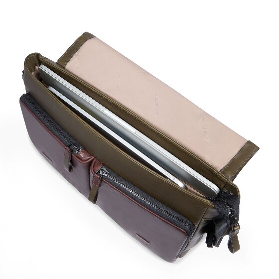 Piquadro Harper Porte-documents Messenger Cuir 37 cm Compartiment pour ordinateur portable