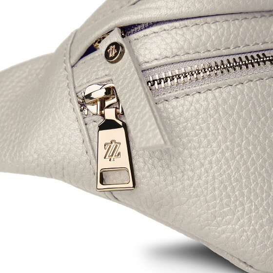 Lazarotti Sac banane en cuir « Bologna » à double fermeture éclair, à porter en bandoulière, 25 cm