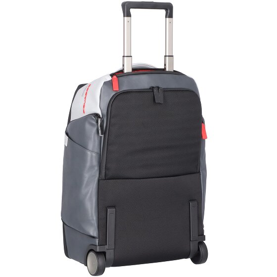 Piquadro Sac à dos à roulettes Urban en cuir, 54 cm, compartiment pour ordinateur portable