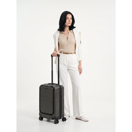 Police London 4 roues Valise cabine 55 cm Compartiment ordinateur '"avec soufflet d''extension"'