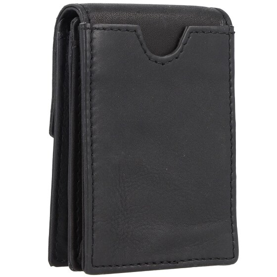 Greenland Nature Black Nappa Porte-monnaie en cuir RFID 7 cm
