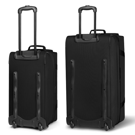 Redolz Lot de 2 sacs de voyage Duffle Essentials à 2 roues, tailles M et L, avec soufflet d'extension