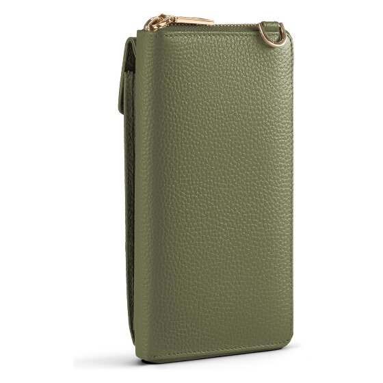 Lazarotti Bologna Leather Zip-Around Porte-monnaie Porte-téléphone en cuir 19 cm