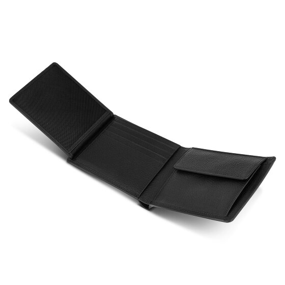 Redolz Leather Essentials QF Porte-monnaie RFID en cuir 12 cm dépliable