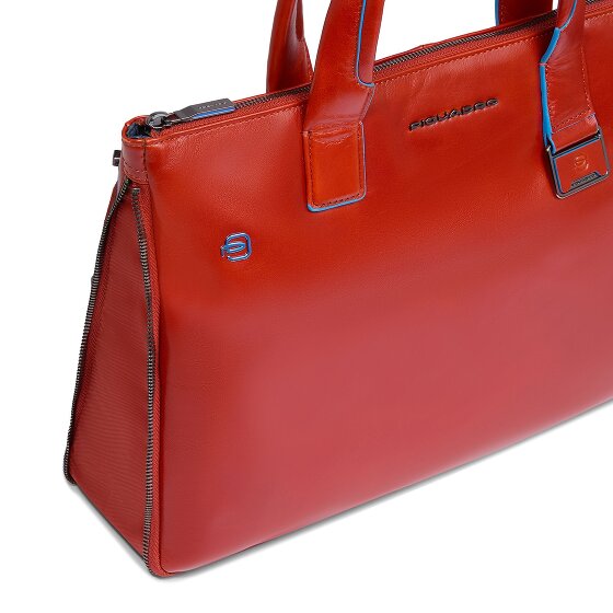 Piquadro Blue Square Sac de shopper Cuir 38 cm Compartiment pour ordinateur portable avec soufflet d'extension
