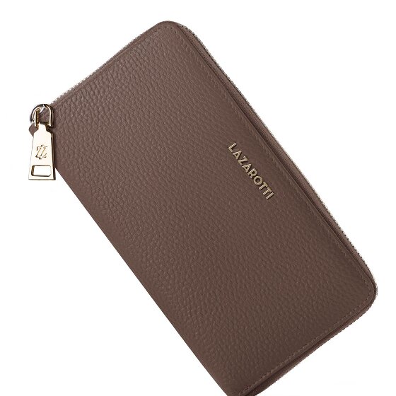 Lazarotti Bologna Leather XL Porte-monnaie zip-around en cuir 19 cm