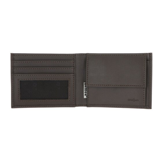 oxmox Leather Porte-monnaie Protection RFID Cuir véritable 11 cm