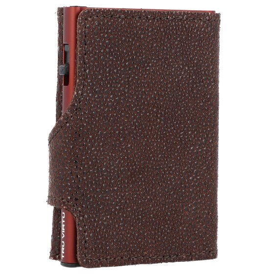 Tru Virtu Click & Slide Porte-cartes de crédit Porte-monnaie RFID en cuir 6,5 cm