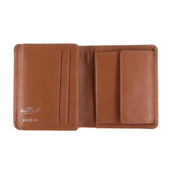 Golden Head Polo Porte-monnaie Protection RFID Cuir véritable 8.5 cm