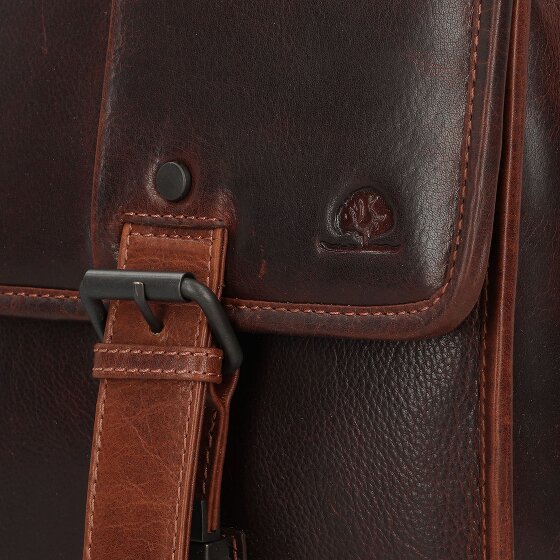 Greenburry Rugged Porte-documents Messenger Cuir véritable 40.5 cm Compartiment ordinateur