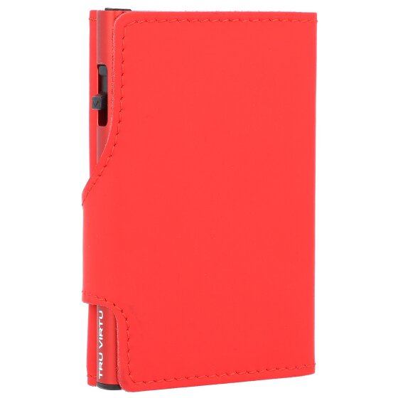 Tru Virtu Click & Slide Porte-cartes de crédit Porte-monnaie RFID en cuir 6,5 cm
