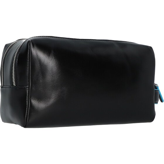 Piquadro Blue Square Trousse de toilette Cuir véritable 25 cm