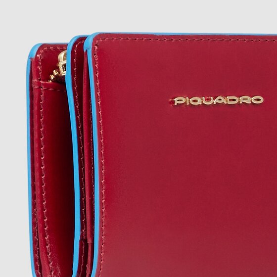 Piquadro Blue Square Porte-monnaie Protection RFID Cuir véritable 11 cm