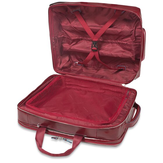 Piquadro Blue Square Sac à roulettes business en cuir 51 cm Compartiment pour ordinateur portable