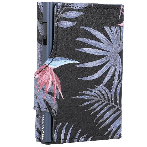 Tru Virtu Click & Slide Porte-cartes de crédit RFID en cuir 6,5 cm