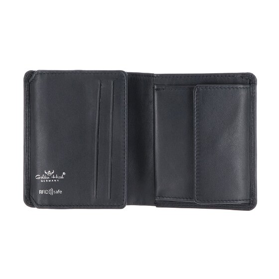 Golden Head Polo Porte-monnaie Protection RFID Cuir véritable 10 cm