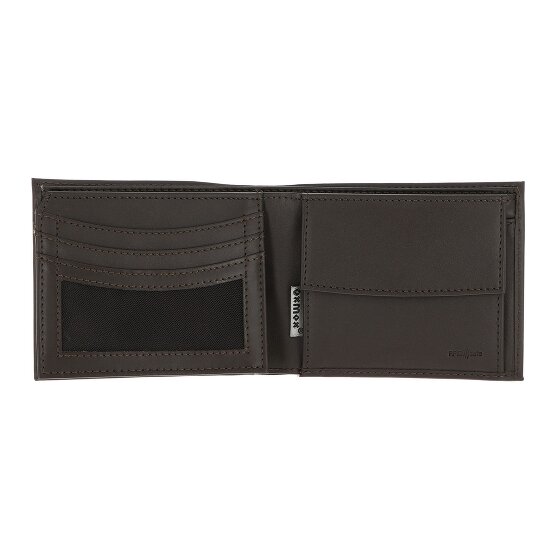 oxmox Leather Porte-monnaie Protection RFID Cuir véritable 10 cm