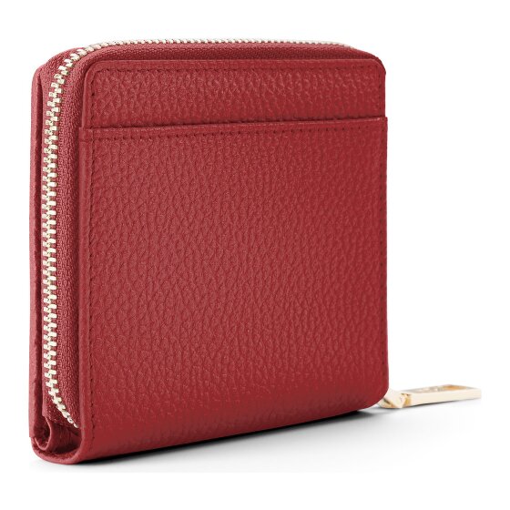 Lazarotti Porte-monnaie « Bologna » en cuir, taille moyenne, fermeture à glissière sur tout le pourtour, 10 cm