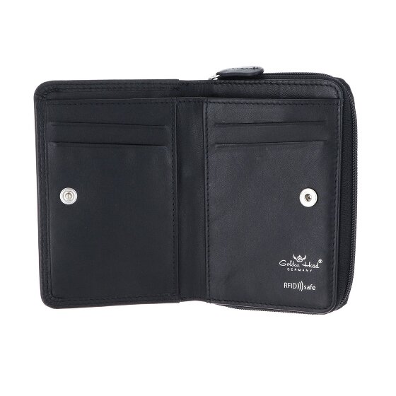 Golden Head Polo Porte-monnaie Protection RFID Cuir véritable 11.5 cm