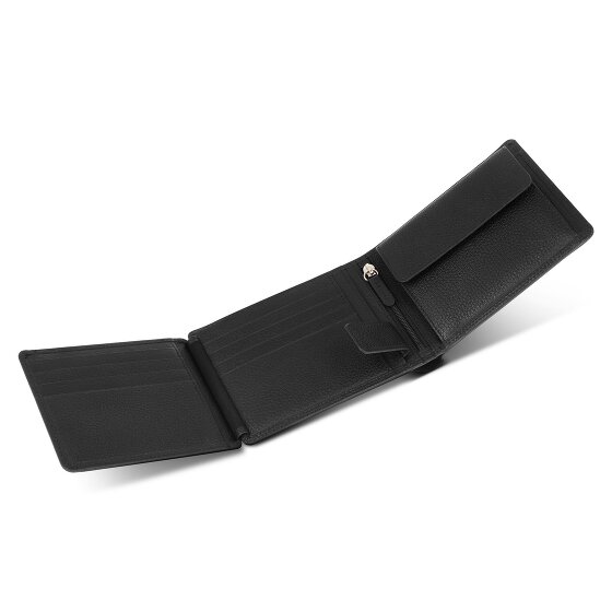 Redolz Porte-monnaie Leather Essentials QF en cuir RFID, 12 cm, dépliable, avec compartiment à fermeture éclair