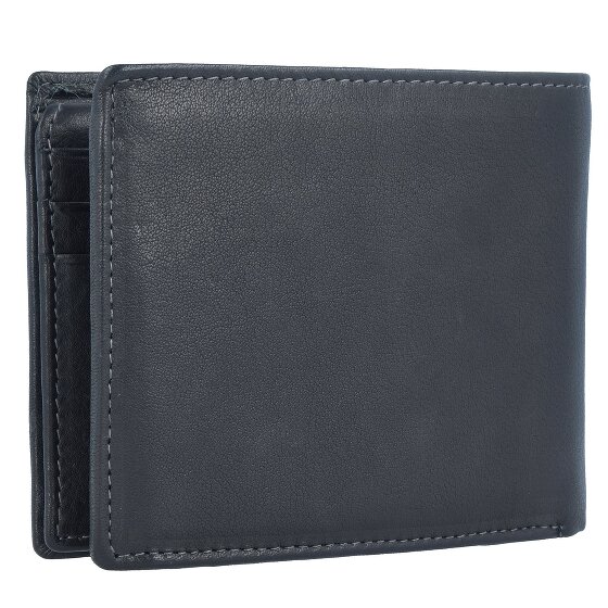 Greenland Nature Black Nappa Porte-monnaie en cuir RFID 11 cm